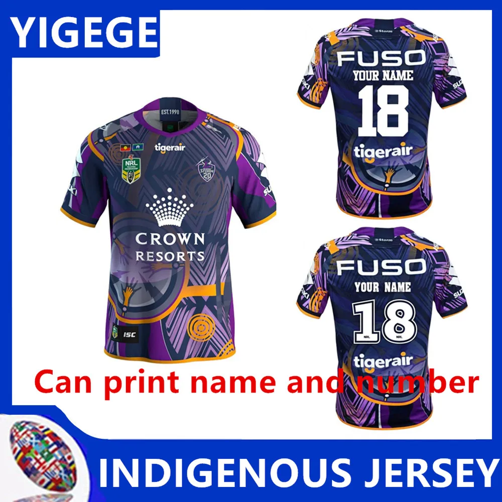 YIGEGE MELBOURNE STORMS 2018 INDIGENOUS JERSEY 2018 melbourne away rugby Jerseys NRL National Rugby League shirt size S-3XL
YIGEGE MELBOURNE STORMS 2018 INDIGENOUS JERSEY 2018 melbourne away rugby Jerseys NRL National Rugby League shirt size S-3XL