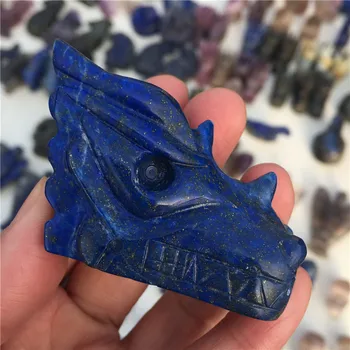 Natural Lapis Lazuli Crystal Dragon Head Skull Hand Carved And Polished Rare Gemstone Home Decoration
Natural Lapis Lazuli Crystal Dragon Head Skull Hand Carved And Polished Rare Gemstone Home Decoration