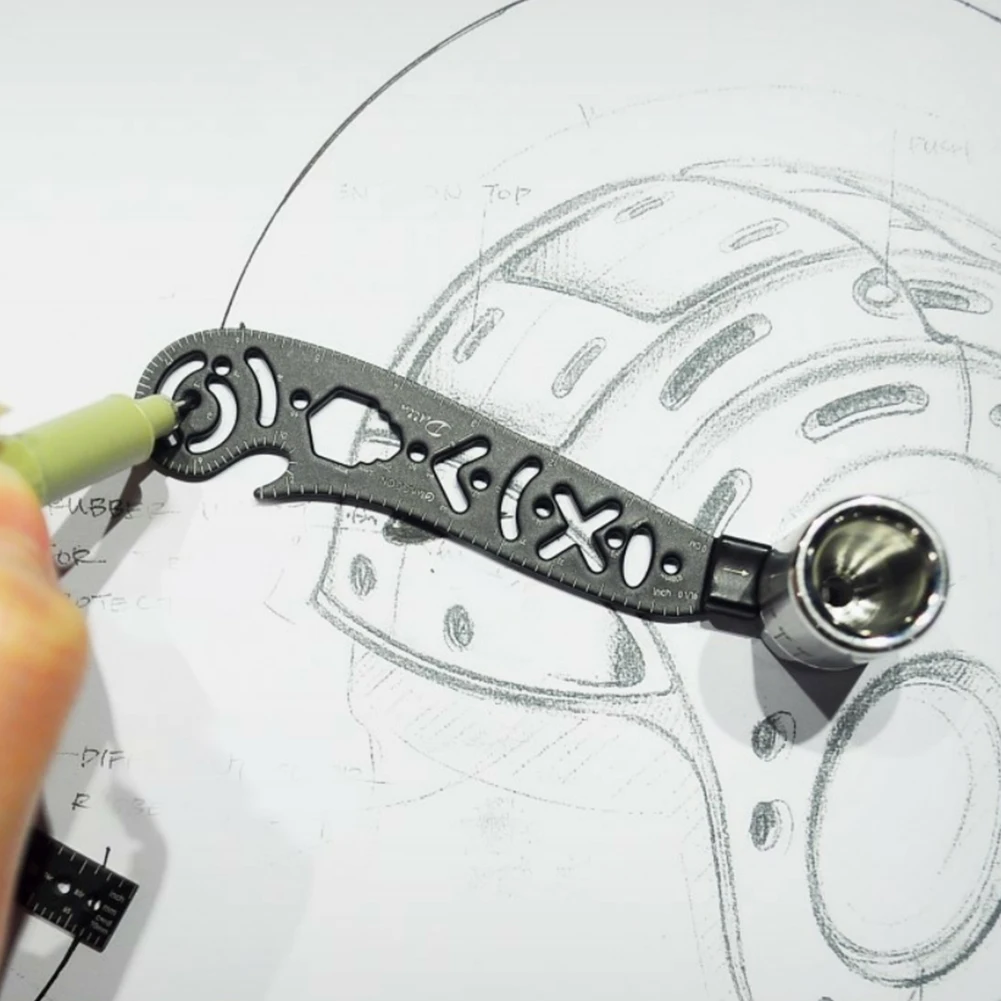 Drawing Ruler Measurement All In One Stainless Steel Wrench Mini Stationery Tool Multi Function Magnetic Versatile For EDC
Drawing Ruler Measurement All In One Stainless Steel Wrench Mini Stationery Tool Multi Function Magnetic Versatile For EDC