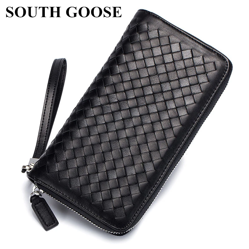 SOUTH GOOSE Genuine Leather Wallets Men Luxury Sheepskin Knitting Long Clutch Bag RFID Business Card Holder Women Travel Purse
SOUTH GOOSE Genuine Leather Wallets Men Luxury Sheepskin Knitting Long Clutch Bag RFID Business Card Holder Women Travel Purse