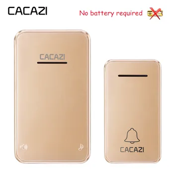 CACAZI Self-powered Wireless Doorbell No battery Waterproof Led light US EU Plug Cordless DoorBell Chime 1 2 Button 1 2 Receiver
CACAZI Self-powered Wireless Doorbell No battery Waterproof Led light US EU Plug Cordless DoorBell Chime 1 2 Button 1 2 Receiver