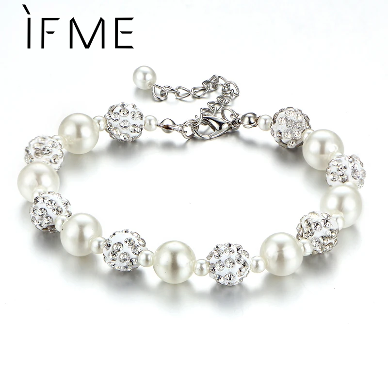 IF ME Fashion Design Crystal Elegant Charm Rhinestone Bracelet Alloy Imitation Pearl Pendant Simulated Pearl Bracelet Statement
IF ME Fashion Design Crystal Elegant Charm Rhinestone Bracelet Alloy Imitation Pearl Pendant Simulated Pearl Bracelet Statement