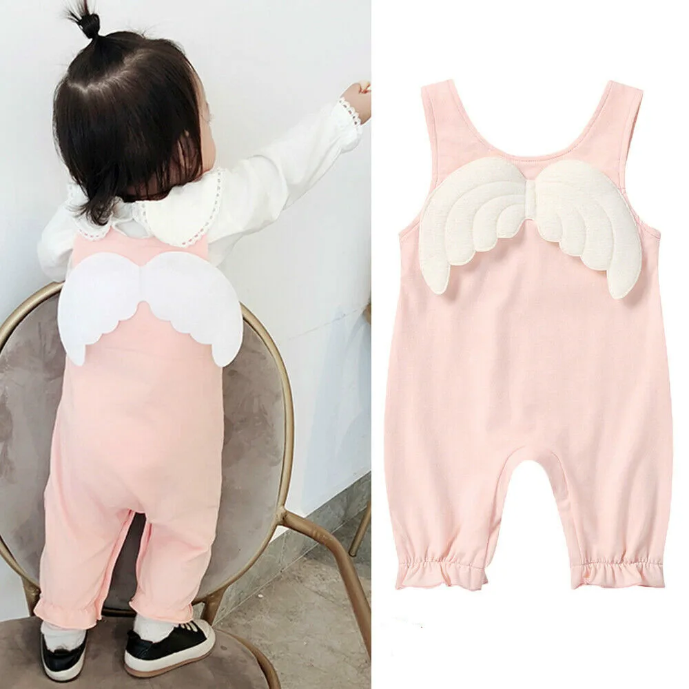 Infant Newborn Baby Girls Wing Romper Sleeveless Solid Pink Jumpsuit Clothes Outfit 0-24M Sunsuit
Infant Newborn Baby Girls Wing Romper Sleeveless Solid Pink Jumpsuit Clothes Outfit 0-24M Sunsuit