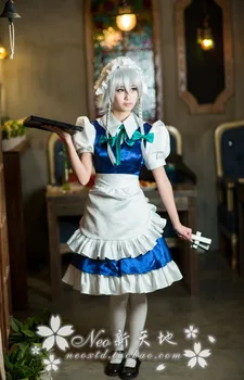 Anime Touhou Project Izayoi Sakuya Lolita Maid Cosplay Costume Full Set Dress+Apron+Headwear+Bowknots+Tie
Anime Touhou Project Izayoi Sakuya Lolita Maid Cosplay Costume Full Set Dress+Apron+Headwear+Bowknots+Tie