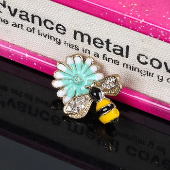 

2019New 100pcs Animals Bees and Flower Rhinestone Button for DIY Hair and bags or Shoes button accessoriess ZJ439
