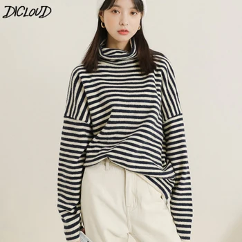 DICLOUD Striped Pullovers Women Turtleneck Sweaters Ladies Long Sleeve Tops Female Vintage Loose Pullovers Sweaters Harajuku New
DICLOUD Striped Pullovers Women Turtleneck Sweaters Ladies Long Sleeve Tops Female Vintage Loose Pullovers Sweaters Harajuku New