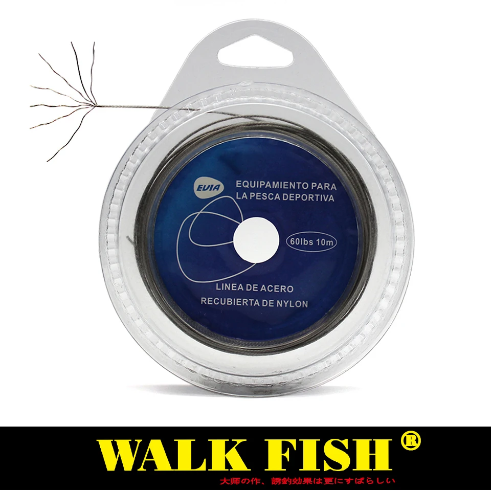 WALK FISH 1PCS Fishing Steel Wire Fishing Lines 10m Max Power 7 Strands Super Soft Wire Lines Cover with Plastic Waterproof 
WALK FISH 1PCS Fishing Steel Wire Fishing Lines 10m Max Power 7 Strands Super Soft Wire Lines Cover with Plastic Waterproof