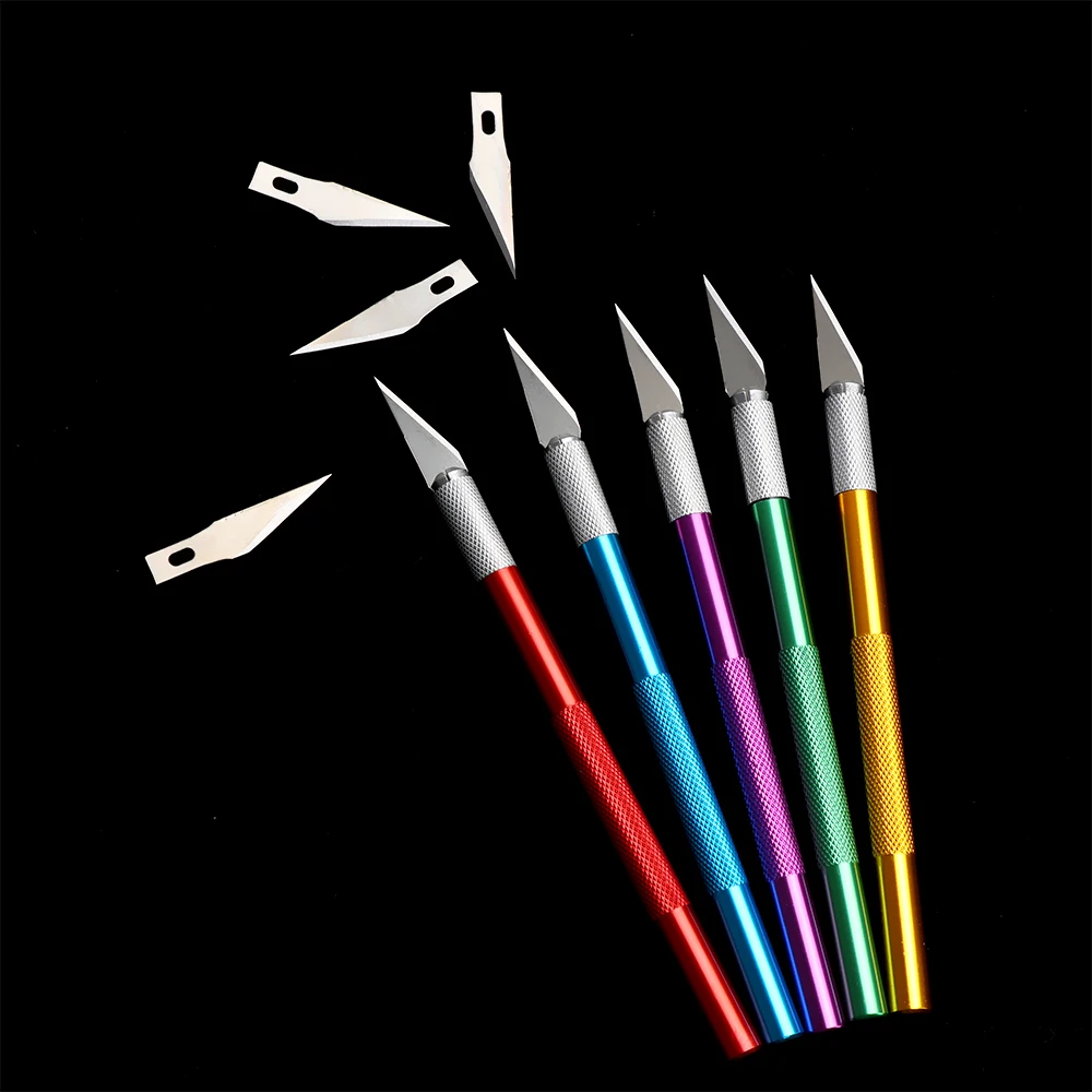 Metal Artwork Cutting Knife 6 Blades DIY Carving Stencil Scoring Hobby Chiseling Model Repairing Sculpture Scalpel Wooden Craft
Metal Artwork Cutting Knife 6 Blades DIY Carving Stencil Scoring Hobby Chiseling Model Repairing Sculpture Scalpel Wooden Craft