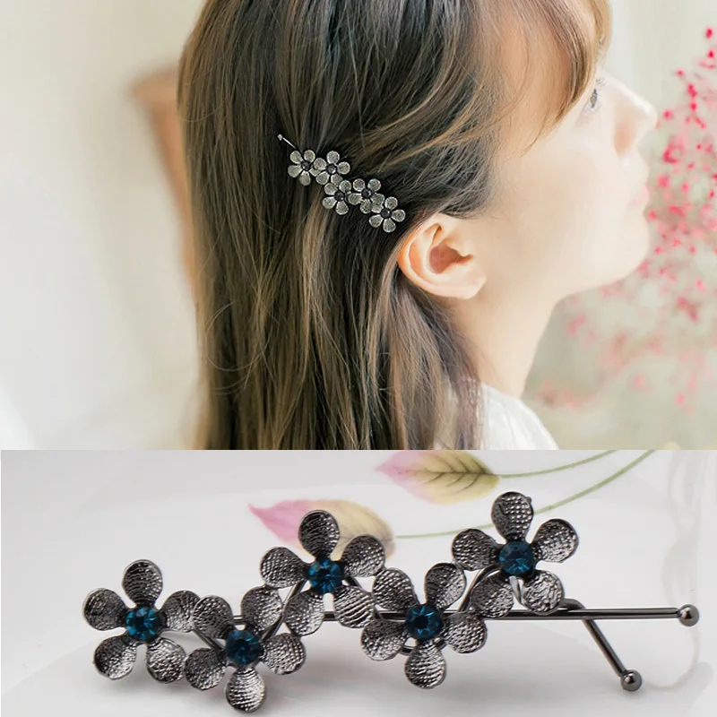 Pure Color Alloy Flower Rhinestone Headwear Hair Clip Crystal Plum Blossom Hairpin Floral Barrettes Women Sweet Hair Accessories
Pure Color Alloy Flower Rhinestone Headwear Hair Clip Crystal Plum Blossom Hairpin Floral Barrettes Women Sweet Hair Accessories