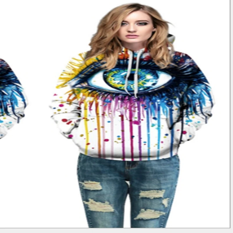 2018 fashion, big eye trend, new digital print with Hoodie.
2018 fashion, big eye trend, new digital print with Hoodie.
