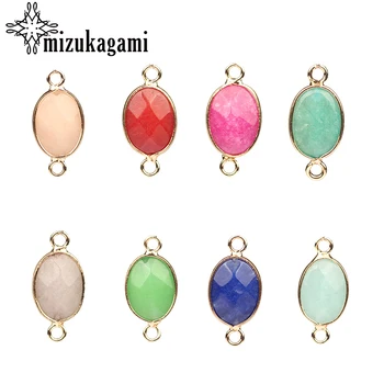 3pcs/lot Natural Stone Charms Pendant Oval Shape Double Hole Connector Beads For DIY Necklace Jewelry Finding Accessories
3pcs/lot Natural Stone Charms Pendant Oval Shape Double Hole Connector Beads For DIY Necklace Jewelry Finding Accessories