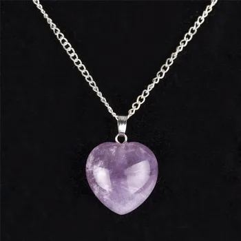 Natural Amethyst Quartz Opalite Heart Women Necklace Romantic Crystal Red Jasper Healing Stone Chakra Reiki Fashion Jewelry
Natural Amethyst Quartz Opalite Heart Women Necklace Romantic Crystal Red Jasper Healing Stone Chakra Reiki Fashion Jewelry