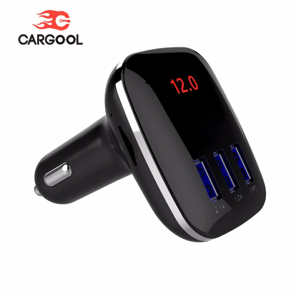 CARGOOL Bluetooth FM Transmitter Wireless Car Radio Adapter Hands-free Auto Music Player Car Charger with Voltmeter 3 USB Port
CARGOOL Bluetooth FM Transmitter Wireless Car Radio Adapter Hands-free Auto Music Player Car Charger with Voltmeter 3 USB Port