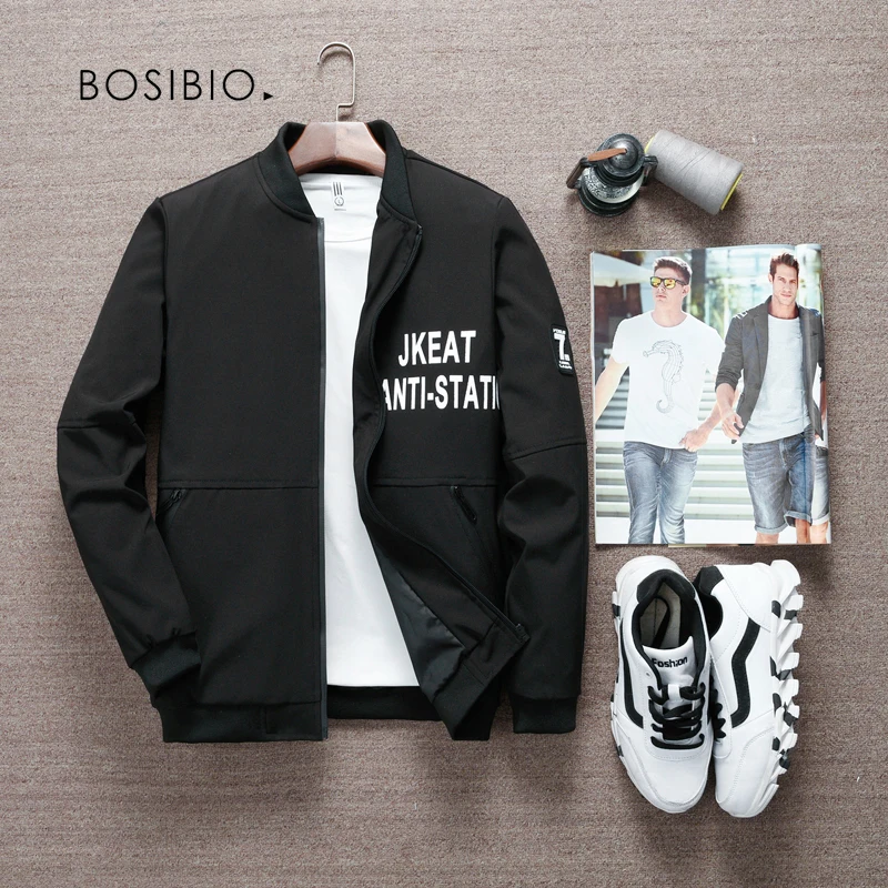 BOSIBIO Summer Autumn Mens Casual Jackets Fashion Black Bomber Jacket Male Slim Fit Thin Windbreaker High Quality LH-3
BOSIBIO Summer Autumn Mens Casual Jackets Fashion Black Bomber Jacket Male Slim Fit Thin Windbreaker High Quality LH-3