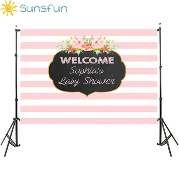 Sunsfun 7x5ft Girls Birthday Backdrops Baby Shower Background Stripes Pink Rose Celebration Party Customize 220x150cm
Sunsfun 7x5ft Girls Birthday Backdrops Baby Shower Background Stripes Pink Rose Celebration Party Customize 220x150cm