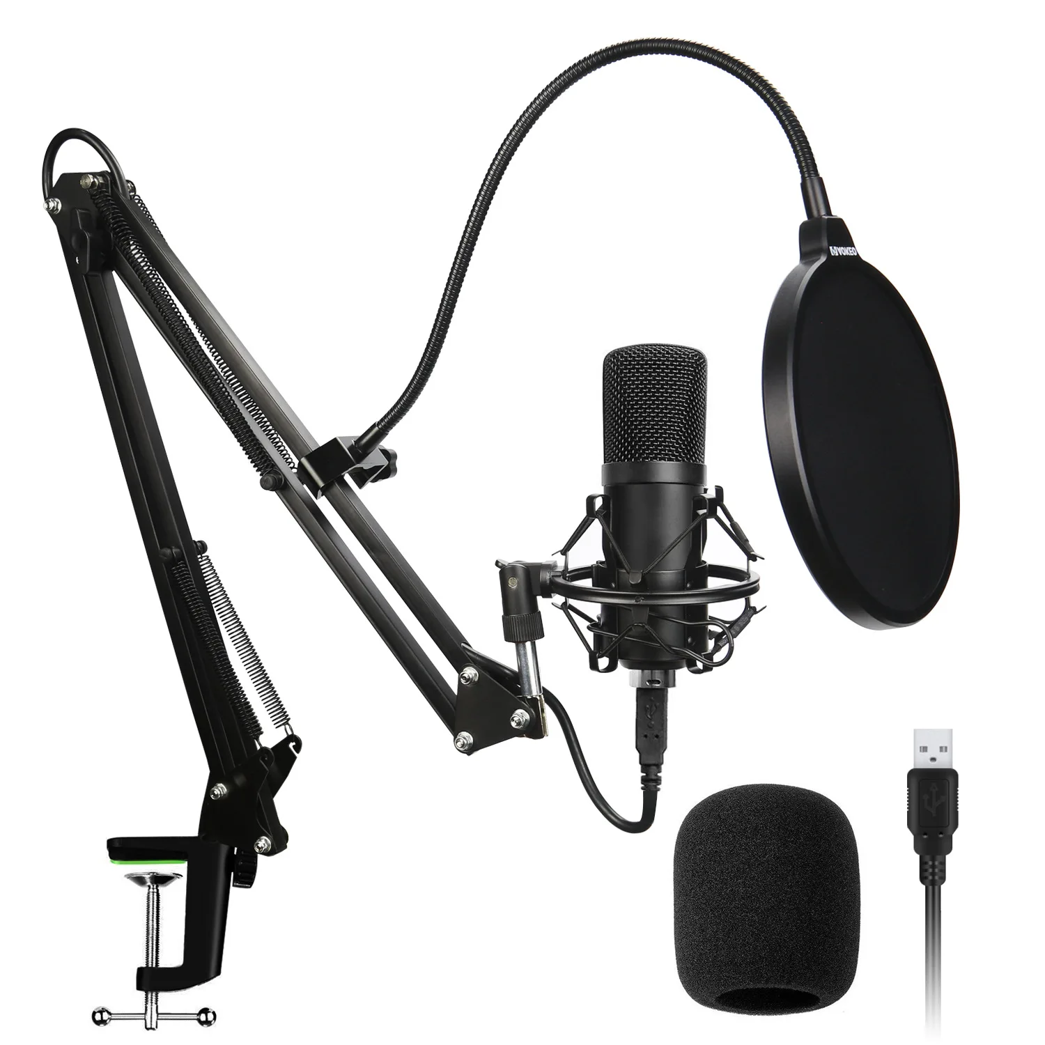 USB microphone gooseneck suspension microphone set 192KHz/24Bit high sampling rate condenser microphone for recording for anchor
USB microphone gooseneck suspension microphone set 192KHz/24Bit high sampling rate condenser microphone for recording for anchor
