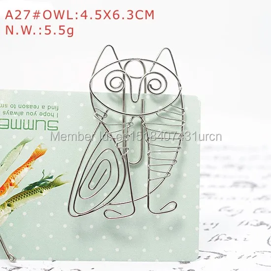 Image A27 OWL PAPER NOTE CLIP PRACTICAL NOVELTY CREATIVE STAINLESS HAND MADE ART CRAFTS WEDDING BIRTHDAY HOME OFFICE GIFT PRESENT