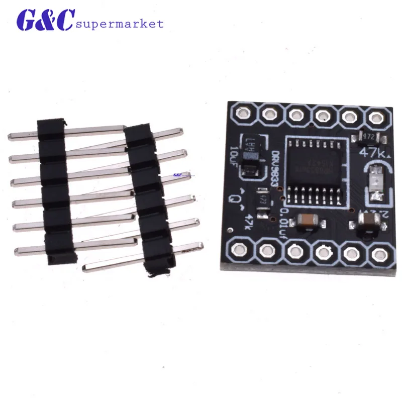 DRV8833 2 Channel DC Motor Driver Module Board 1.5A 3V -10V H-Bridge 4-Wire Short Circuit Overcurrent Protection Stepper Motor
DRV8833 2 Channel DC Motor Driver Module Board 1.5A 3V -10V H-Bridge 4-Wire Short Circuit Overcurrent Protection Stepper Motor
