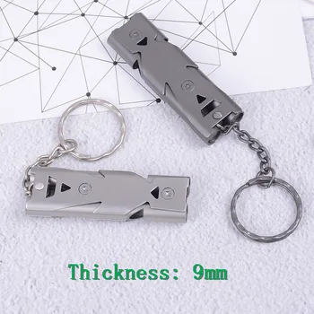 New Double Pipe High Decibel Stainless Steel Outdoor Emergency Survival Whistle Keychain Cheerleading Whistle High Quality
New Double Pipe High Decibel Stainless Steel Outdoor Emergency Survival Whistle Keychain Cheerleading Whistle High Quality