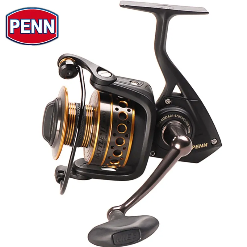 Original PENN BATTLE II 3000-8000 Spinning Fishing Reel 5+1 BB Full Metal Body Pre-Load Gear HT-100 Drag Sea Boat Spinning Reel
Original PENN BATTLE II 3000-8000 Spinning Fishing Reel 5+1 BB Full Metal Body Pre-Load Gear HT-100 Drag Sea Boat Spinning Reel