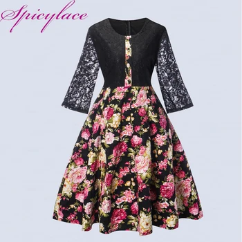 Spicylace Women Flowers printed long Dress O Neck Wrist Sleeve Dress High Waist Elegant fashion Party dress
Spicylace Women Flowers printed long Dress O Neck Wrist Sleeve Dress High Waist Elegant fashion Party dress