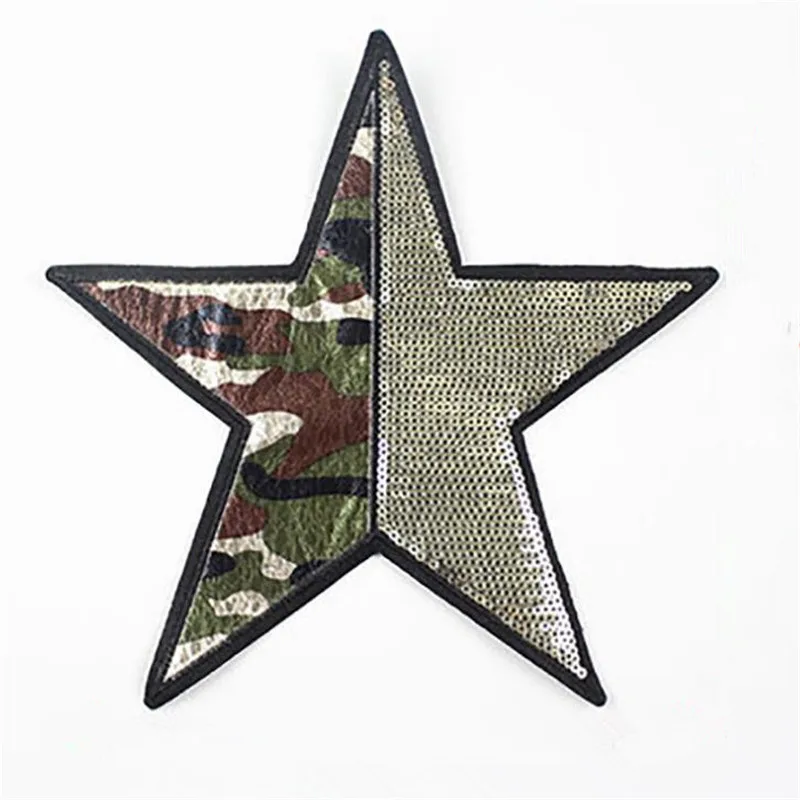 T shirt Women sequins patches for clothing 21cm camouflage star patch deal with it 3d t shirt mens Christmas gift Diy stickers
T shirt Women sequins patches for clothing 21cm camouflage star patch deal with it 3d t shirt mens Christmas gift Diy stickers