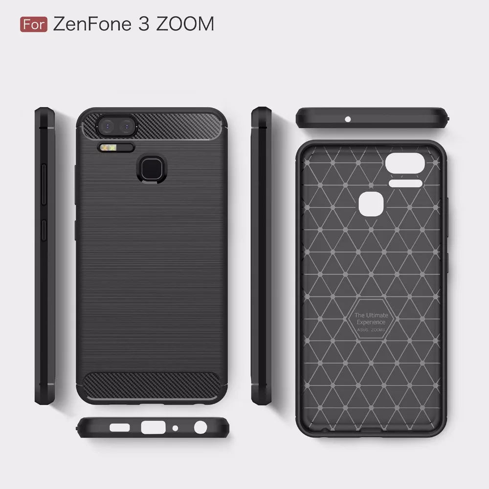 Case-For-Asus-Zenfone-3-ZOOM-ZE553KL-ZE-553-KL-Carbon-Fiber-Silicone-Brushed-Ultra-Thin (3)