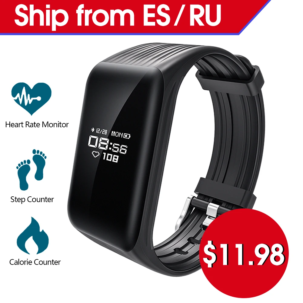 ALANGDUO K1 Smart Watch Heart Rate Monitor 24 Hours Real-time Smart Bracelet Pedometer Intelligent Sport Waterproof Fitness Band
ALANGDUO K1 Smart Watch Heart Rate Monitor 24 Hours Real-time Smart Bracelet Pedometer Intelligent Sport Waterproof Fitness Band
