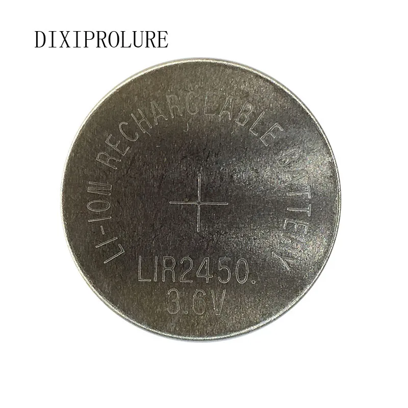 2PCS/LOT 3.6V LIR2450 Lithium Ion Battery Rechargeable CMOS BIOS Button Coin Cell Li-ion.
2PCS/LOT 3.6V LIR2450 Lithium Ion Battery Rechargeable CMOS BIOS Button Coin Cell Li-ion.