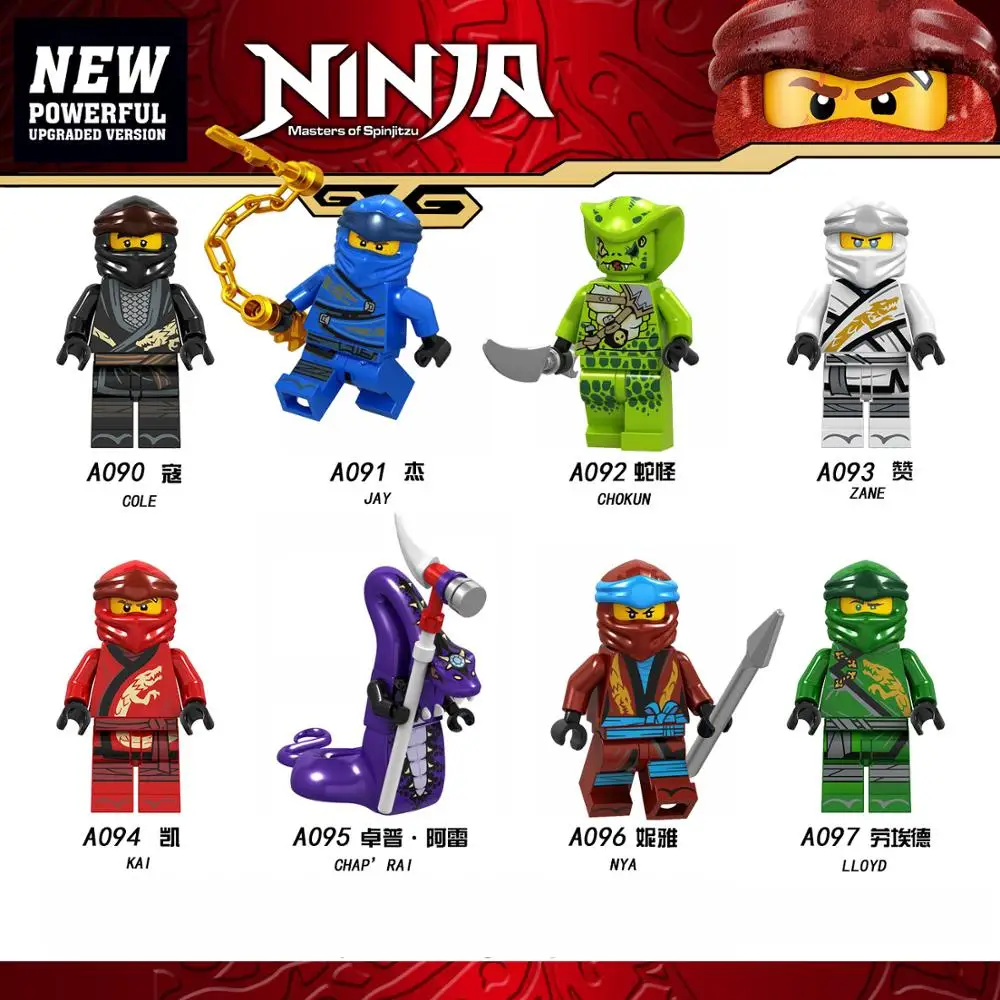 For ninja juguetes Jay Zane Chap Rai Nya Lloyd Nuckal Loyld Chokun Snakes Skeleton Bone Soldier Toys Building Blocks
For ninja juguetes Jay Zane Chap Rai Nya Lloyd Nuckal Loyld Chokun Snakes Skeleton Bone Soldier Toys Building Blocks