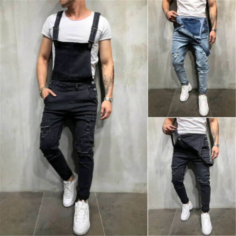 Fashion Men's Ripped Jeans Jumpsuits Hi Street Distressed Denim Bib Overalls For Man Suspender Pants Size S-XXXL
Fashion Men's Ripped Jeans Jumpsuits Hi Street Distressed Denim Bib Overalls For Man Suspender Pants Size S-XXXL