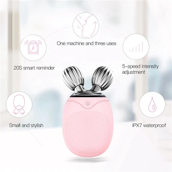 Electric Silicone Facial Cleansing Brush Sonic Vibration Massager Usb Rechargeable Face Cleanser Face-Lift Roller Beauty Tool
Electric Silicone Facial Cleansing Brush Sonic Vibration Massager Usb Rechargeable Face Cleanser Face-Lift Roller Beauty Tool