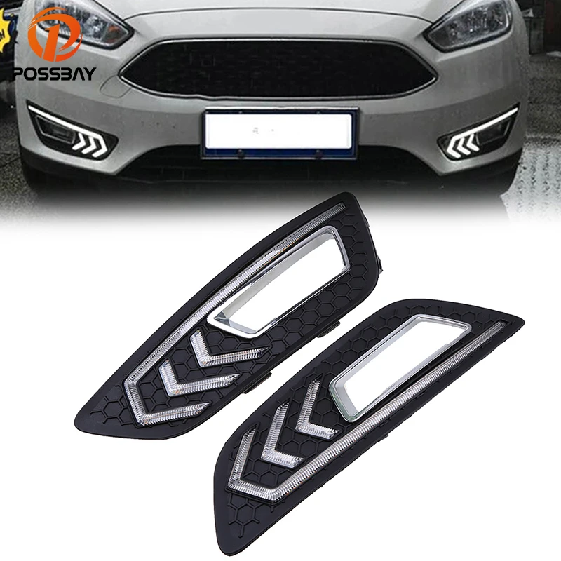 POSSBAY LED DRL Daytime Running Lights for Ford Focus ST-LINE (DYB) 2015-Present Facelift White Indicator Light Fog Light Hood
POSSBAY LED DRL Daytime Running Lights for Ford Focus ST-LINE (DYB) 2015-Present Facelift White Indicator Light Fog Light Hood