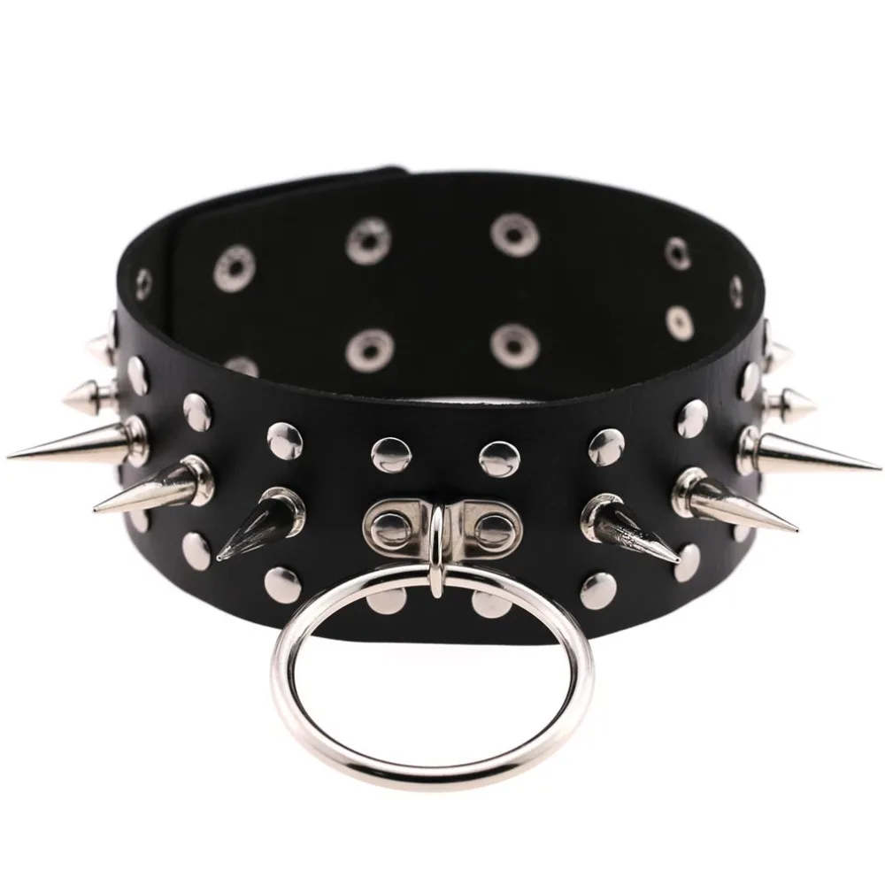 2018 Oversize Choker Rivets O Round Metal Silver Color Leather Collar Bondage Goth Chokers Women Gothic Necklace Punk Jewelry
2018 Oversize Choker Rivets O Round Metal Silver Color Leather Collar Bondage Goth Chokers Women Gothic Necklace Punk Jewelry