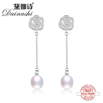 Dainashi flower shape cute/romantic/sweet silver high quality natural AAAA freshwater pearl long drop earrings jewelry for women
Dainashi flower shape cute/romantic/sweet silver high quality natural AAAA freshwater pearl long drop earrings jewelry for women