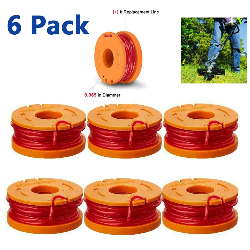 WG150 WG151 WG152 Trimmer String Spools Replacement 10inch Cap Accessories Attachment Parts Tool 6 pcs For WORX | Инструменты