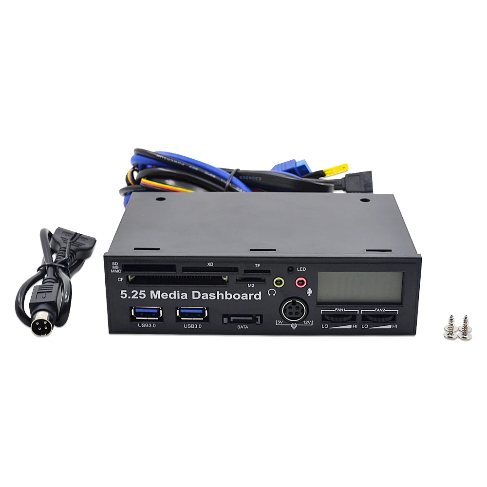 MJTEK 100pcs Advanced All in 1 PC 5.25 Media Dashboard Front Panel USB 3.0 SATA Card Reader Support SD CF ect. Multi-Function
MJTEK 100pcs Advanced All in 1 PC 5.25 Media Dashboard Front Panel USB 3.0 SATA Card Reader Support SD CF ect. Multi-Function