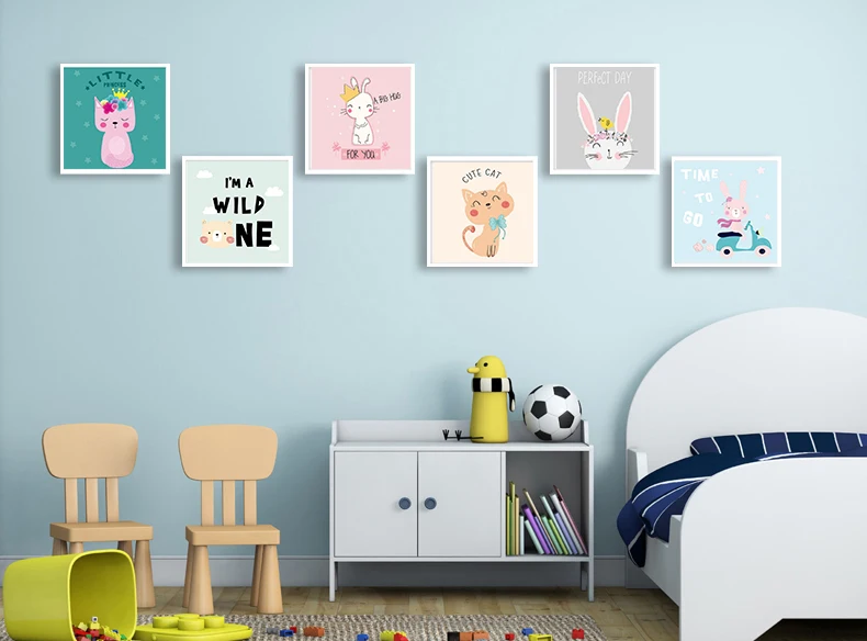 Kawaii Cat Rabbit Animal Print Modern Nordic Cartoon Nursery Wall Art Picture Kids Baby Room Decor Canvas Painting No Frame
Kawaii Cat Rabbit Animal Print Modern Nordic Cartoon Nursery Wall Art Picture Kids Baby Room Decor Canvas Painting No Frame