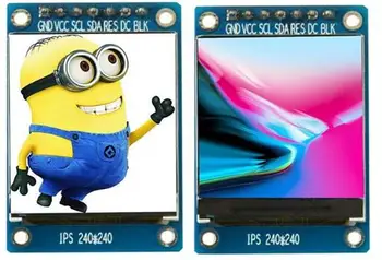 IPS 1.3 inch 7PIN SPI HD TFT Display Color Screen with Adapter Board ST7789 Drive IC 240*240
IPS 1.3 inch 7PIN SPI HD TFT Display Color Screen with Adapter Board ST7789 Drive IC 240*240