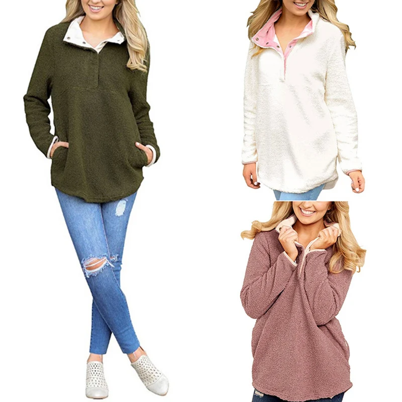 Women Soft Wool Sweatshirt 2019 Autumn and winter with pocket Warm Sweatshirts Casual Pullovers Girls Long Sleeve Plus Size 4XL
Women Soft Wool Sweatshirt 2019 Autumn and winter with pocket Warm Sweatshirts Casual Pullovers Girls Long Sleeve Plus Size 4XL