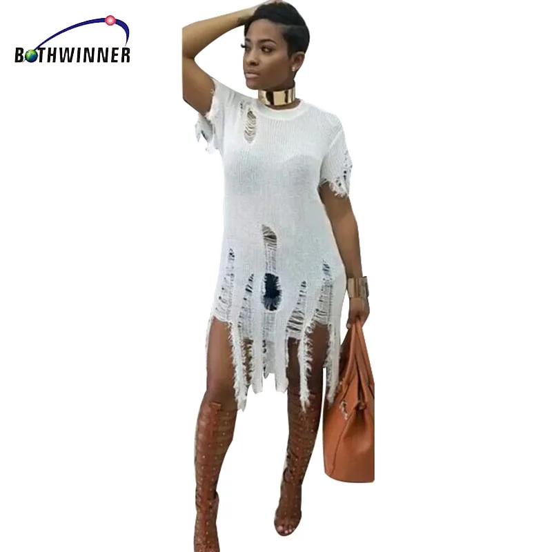 Bothwinner Sexy Frayed White Knitted Sweater Women Jumper Short Sleeve Warm Winter Long Ripped Sweaters Pullover Oversized
Bothwinner Sexy Frayed White Knitted Sweater Women Jumper Short Sleeve Warm Winter Long Ripped Sweaters Pullover Oversized