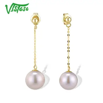 VISTOSO Pure 14K 585 Yellow Gold Dangling Earrings For Women Elegant Fresh Water Pearl Unique Trendy Fine Jewelry
VISTOSO Pure 14K 585 Yellow Gold Dangling Earrings For Women Elegant Fresh Water Pearl Unique Trendy Fine Jewelry