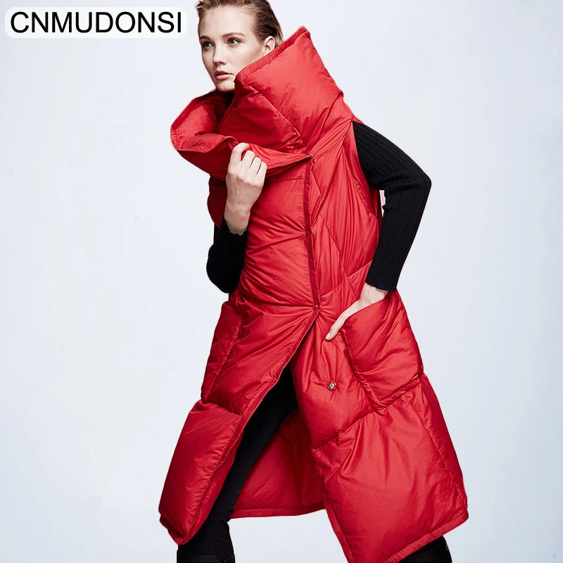 CNMUDONSI 2018 New Autumn Winter Sleeveless Asymmetrical Collar Button Pockets Vest Keep Warm Down Jacket Women Fashion Tide 7XL
CNMUDONSI 2018 New Autumn Winter Sleeveless Asymmetrical Collar Button Pockets Vest Keep Warm Down Jacket Women Fashion Tide 7XL