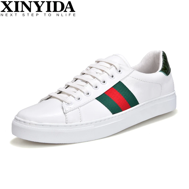 

Italy Brand Genuine Leather Men Shoes Lace Up Breathable Casual Skateboard Shoes Fashion Sneakers Men Trainers Shoes Size 38-44
