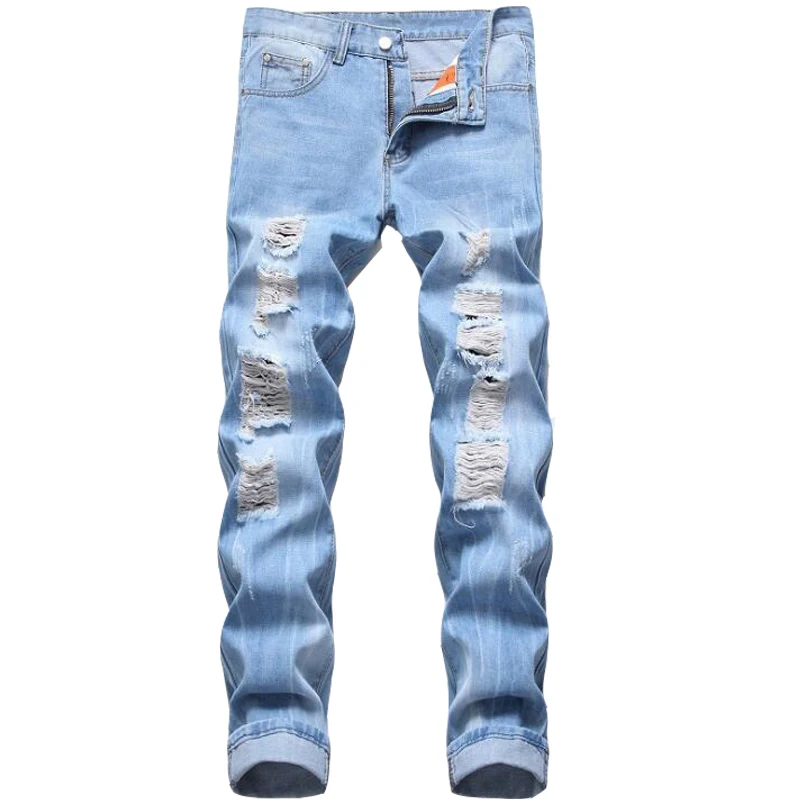 2019 New Jeans Men Casual Washed Ripped Straight Jeans Hip Hop Denim Jeans Pants Retro fashion jeans male
2019 New Jeans Men Casual Washed Ripped Straight Jeans Hip Hop Denim Jeans Pants Retro fashion jeans male