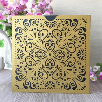 50pcs/lot Laser Cut Pearl paper Luxury gold color Pocket design Birthday Party Greeting Card decoration wedding invitation card
50pcs/lot Laser Cut Pearl paper Luxury gold color Pocket design Birthday Party Greeting Card decoration wedding invitation card