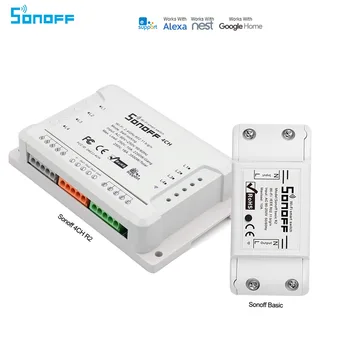 2019 New Sonoff Wifi Smart basic Switch 1CH/4CH R2 DIY Switch Wireless Home Automation Timer Switch 220V Remote Control by Phone
2019 New Sonoff Wifi Smart basic Switch 1CH/4CH R2 DIY Switch Wireless Home Automation Timer Switch 220V Remote Control by Phone