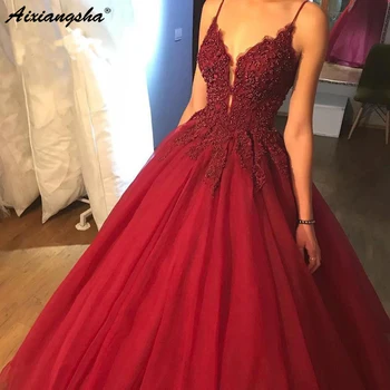 Sexy Burgundy V neck Long Ball Gowns Long Evening Dress Beading Spaghetti Strap Plus Size Sexy Prom Dress Vestido De Festa
Sexy Burgundy V neck Long Ball Gowns Long Evening Dress Beading Spaghetti Strap Plus Size Sexy Prom Dress Vestido De Festa