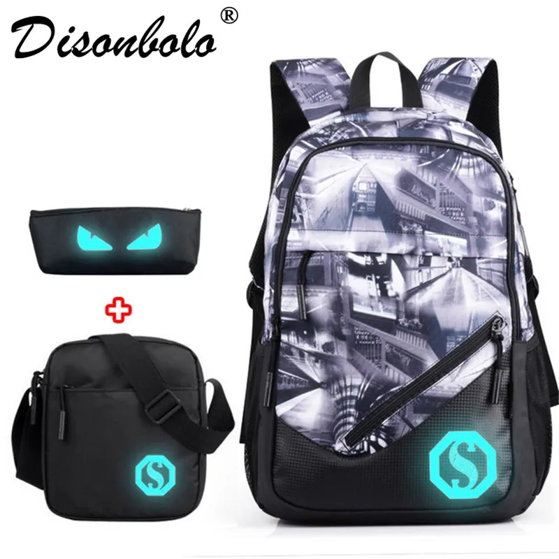 New Men Fashion School Bags Backpack Laptop Bag Student Men Backpack for Teenager Boys Girls College Luminous Mochila 2017
New Men Fashion School Bags Backpack Laptop Bag Student Men Backpack for Teenager Boys Girls College Luminous Mochila 2017