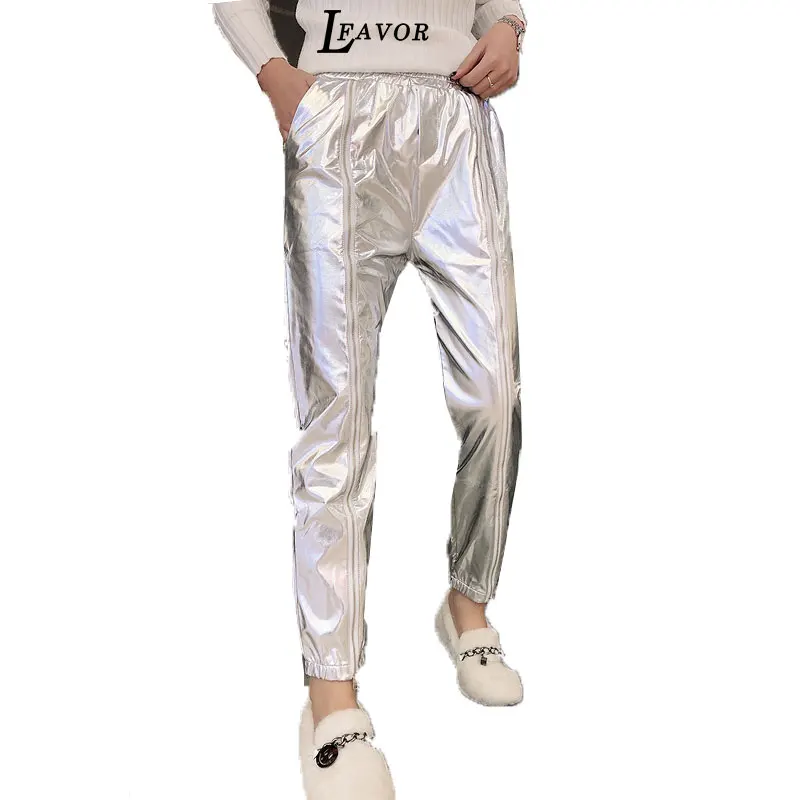 2019 Spring New Korean Glossy Silver Women Pants Fashion Zipper Loose Harem Pants Female Elastic Waist Casual Pants For Women 56
2019 Spring New Korean Glossy Silver Women Pants Fashion Zipper Loose Harem Pants Female Elastic Waist Casual Pants For Women 56